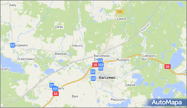 mapa Barczewski Dwór, Barczewski Dwór na mapie Targeo