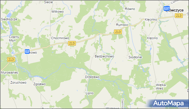 mapa Będziechowo, Będziechowo na mapie Targeo