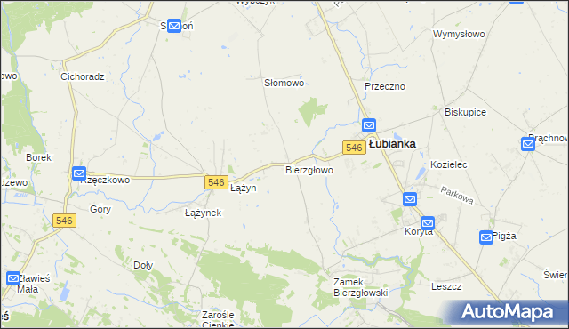 mapa Bierzgłowo, Bierzgłowo na mapie Targeo