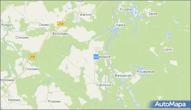 mapa Biesowice, Biesowice na mapie Targeo