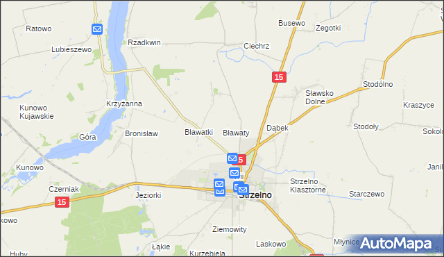 mapa Bławaty, Bławaty na mapie Targeo