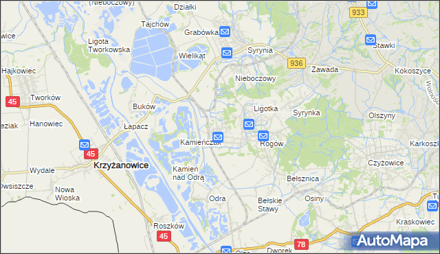 mapa Bluszczów, Bluszczów na mapie Targeo