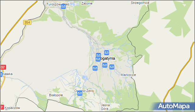 mapa Bogatynia, Bogatynia na mapie Targeo