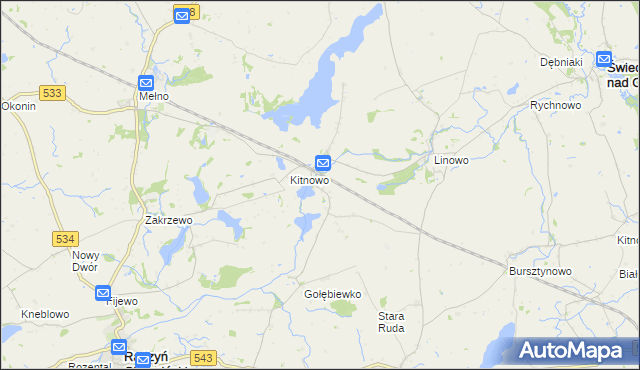 mapa Boguszewo gmina Gruta, Boguszewo gmina Gruta na mapie Targeo
