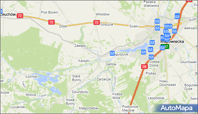 mapa Boguszyce Małe, Boguszyce Małe na mapie Targeo