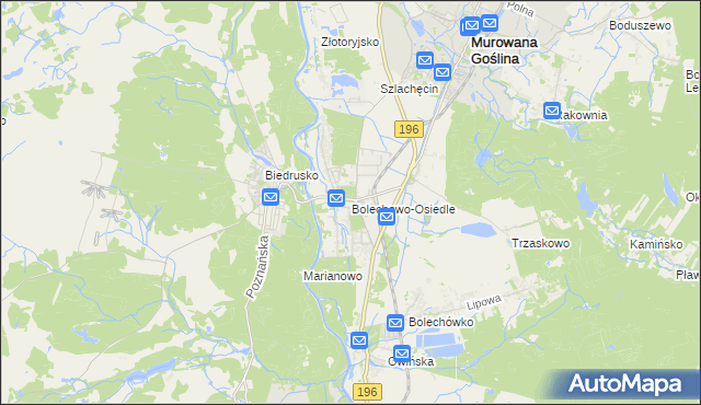 mapa Bolechowo-Osiedle, Bolechowo-Osiedle na mapie Targeo