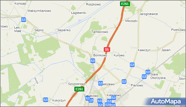 mapa Bonikowo, Bonikowo na mapie Targeo