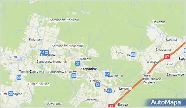 mapa Borowa Góra gmina Zagnańsk, Borowa Góra gmina Zagnańsk na mapie Targeo