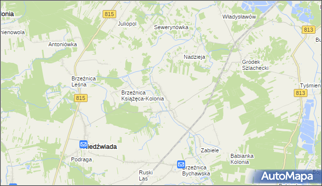 mapa Brzeźnica Książęca, Brzeźnica Książęca na mapie Targeo