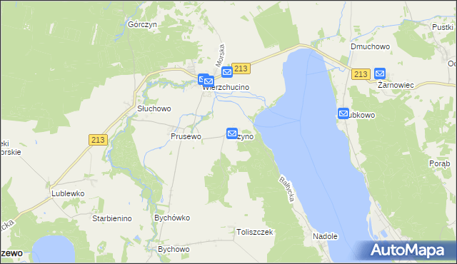 mapa Brzyno, Brzyno na mapie Targeo