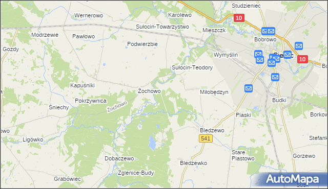 mapa Budy Miłobędzkie, Budy Miłobędzkie na mapie Targeo