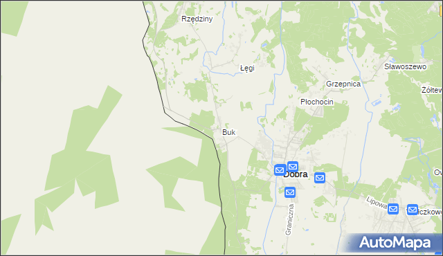 mapa Buk gmina Dobra (Szczecińska), Buk gmina Dobra (Szczecińska) na mapie Targeo