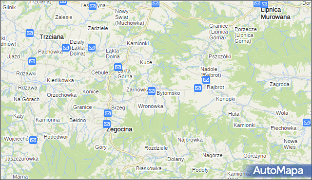 mapa Bytomsko, Bytomsko na mapie Targeo