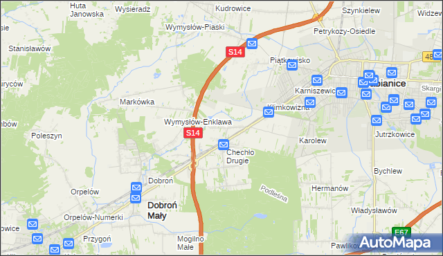 mapa Chechło Pierwsze, Chechło Pierwsze na mapie Targeo