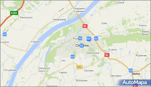 mapa Chełmno, Chełmno na mapie Targeo