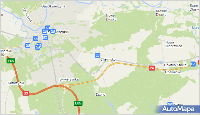 mapa Chełmsko, Chełmsko na mapie Targeo
