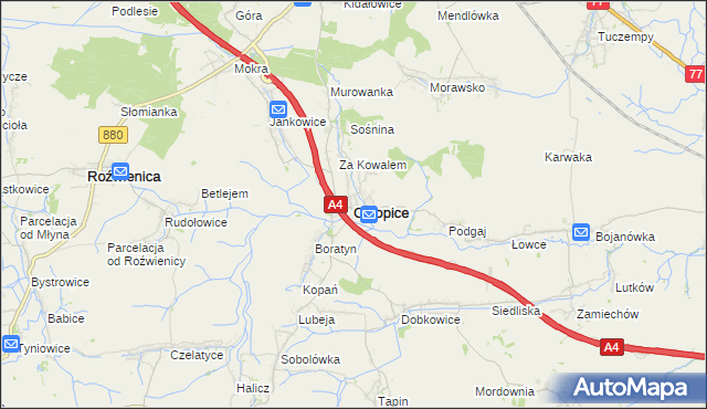 mapa Chłopice, Chłopice na mapie Targeo