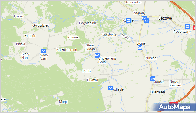 mapa Cholewiana Góra, Cholewiana Góra na mapie Targeo