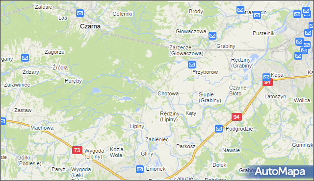 mapa Chotowa, Chotowa na mapie Targeo