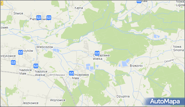 mapa Chrząstawa Wielka, Chrząstawa Wielka na mapie Targeo