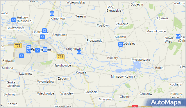 mapa Ciborowice, Ciborowice na mapie Targeo