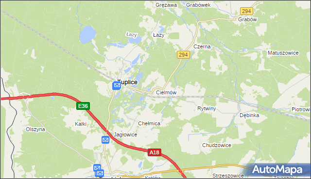 mapa Cielmów, Cielmów na mapie Targeo