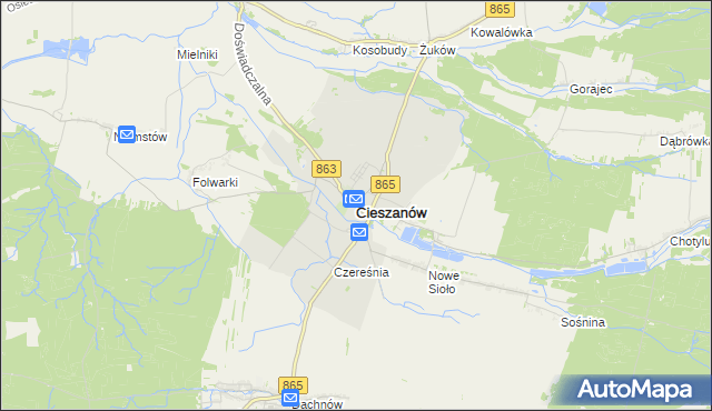 mapa Cieszanów, Cieszanów na mapie Targeo