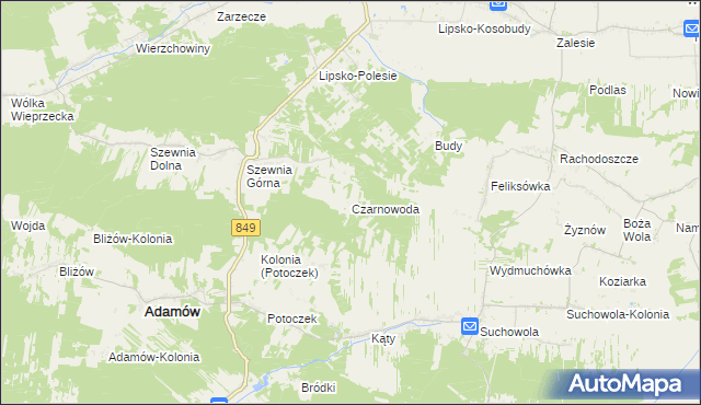 mapa Czarnowoda, Czarnowoda na mapie Targeo