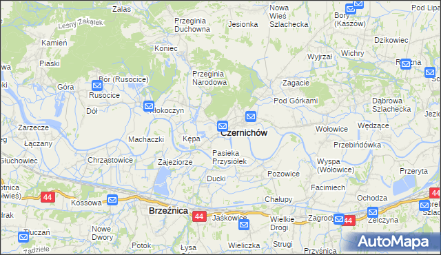 mapa Czernichów powiat krakowski, Czernichów powiat krakowski na mapie Targeo
