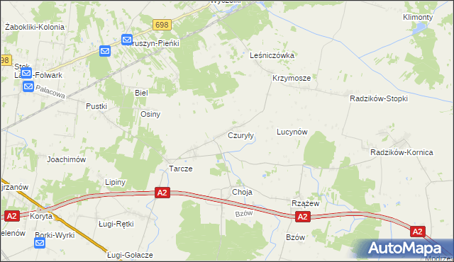 mapa Czuryły, Czuryły na mapie Targeo