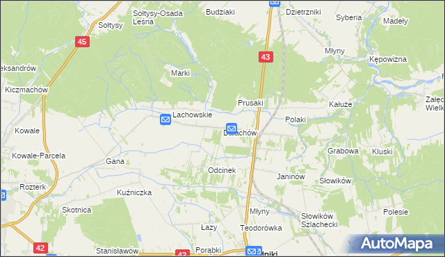 mapa Dalachów, Dalachów na mapie Targeo