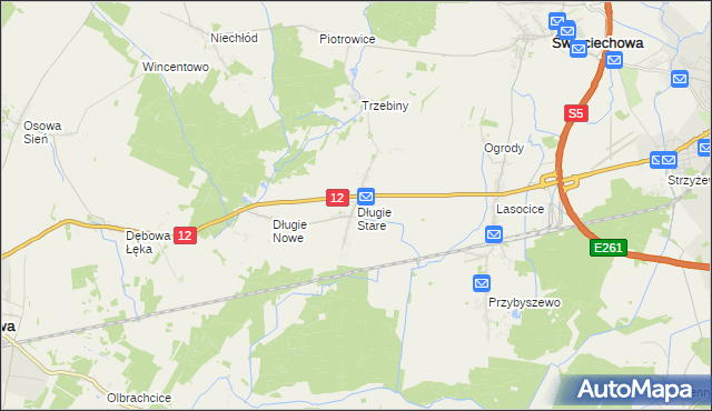 mapa Długie Stare, Długie Stare na mapie Targeo