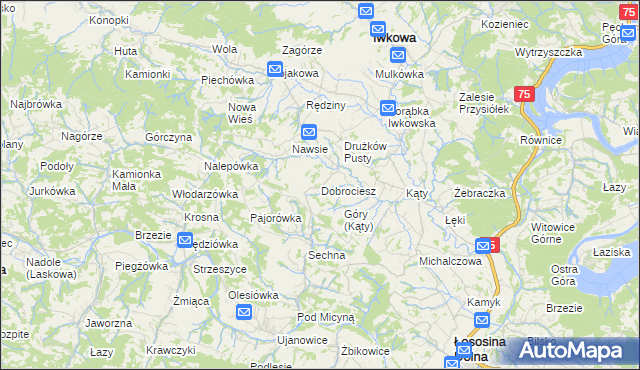 mapa Dobrociesz, Dobrociesz na mapie Targeo