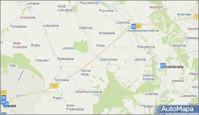 mapa Dobruchów, Dobruchów na mapie Targeo
