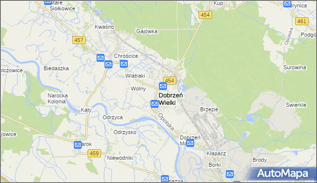 mapa Dobrzeń Wielki, Dobrzeń Wielki na mapie Targeo