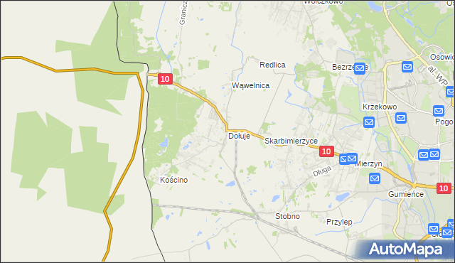 mapa Dołuje, Dołuje na mapie Targeo