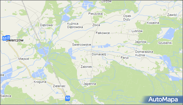 mapa Domaradz gmina Pokój, Domaradz gmina Pokój na mapie Targeo