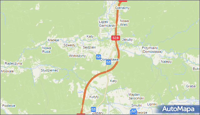 mapa Domostawa, Domostawa na mapie Targeo
