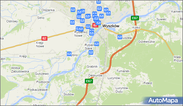 mapa Drogoszewo gmina Wyszków, Drogoszewo gmina Wyszków na mapie Targeo
