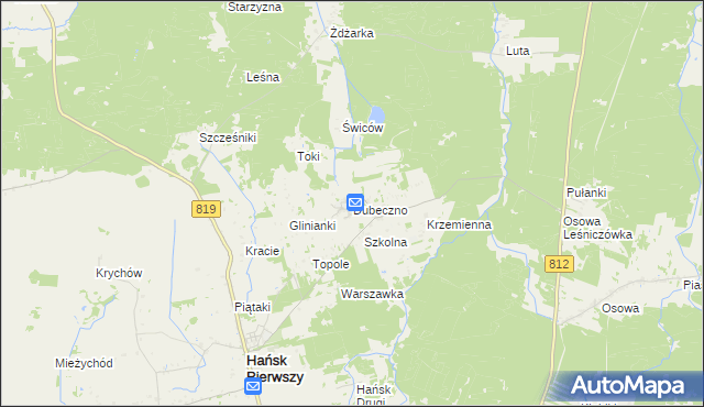 mapa Dubeczno, Dubeczno na mapie Targeo