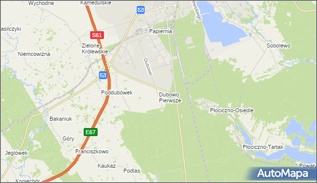 mapa Dubowo Pierwsze, Dubowo Pierwsze na mapie Targeo