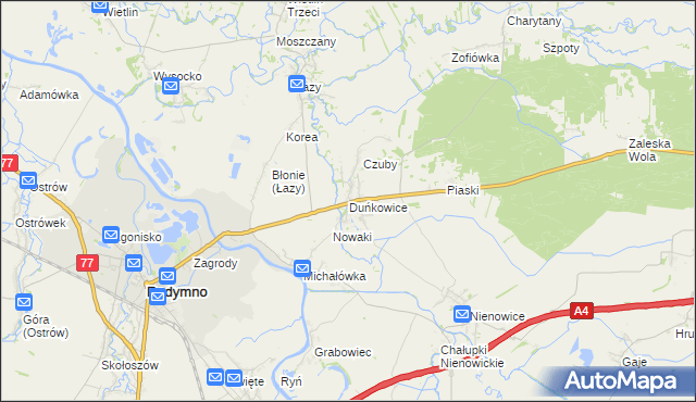 mapa Duńkowice, Duńkowice na mapie Targeo