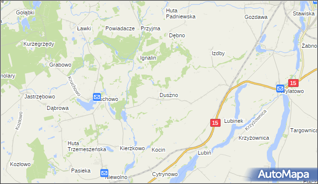 mapa Duszno, Duszno na mapie Targeo