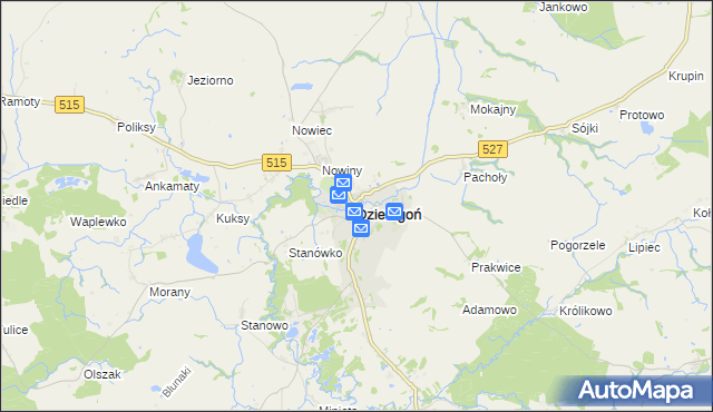 mapa Dzierzgoń, Dzierzgoń na mapie Targeo