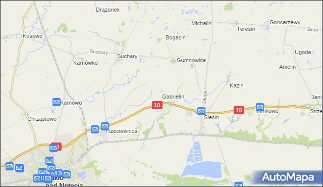 mapa Gabrielin, Gabrielin na mapie Targeo