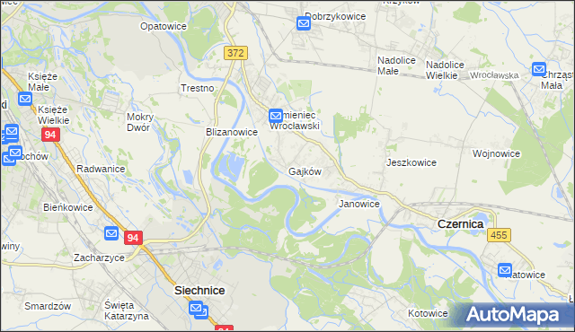 mapa Gajków, Gajków na mapie Targeo