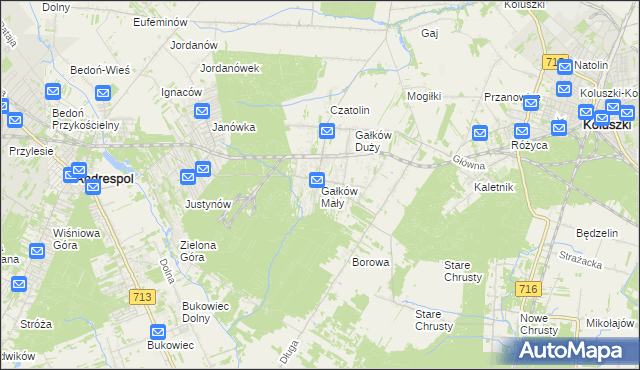 mapa Gałków Mały, Gałków Mały na mapie Targeo