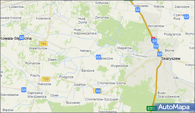 mapa Gębarzów, Gębarzów na mapie Targeo