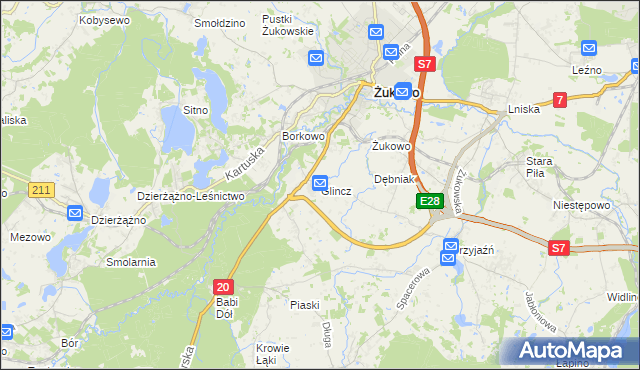 mapa Glincz, Glincz na mapie Targeo