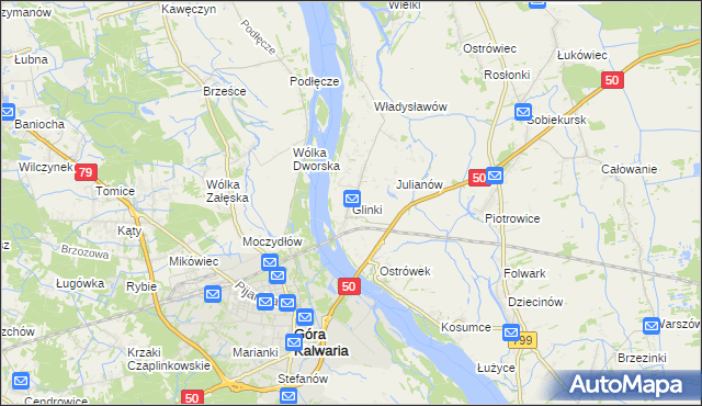 mapa Glinki gmina Karczew, Glinki gmina Karczew na mapie Targeo